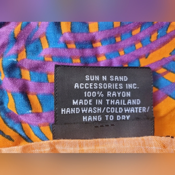 Like new & authentic! vintage carribean fringed scarf shaw - Picture 2 of 9